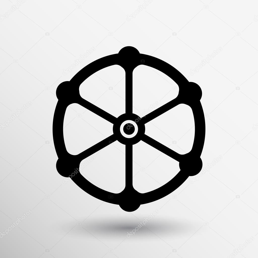 valve icon vector button logo symbol concept