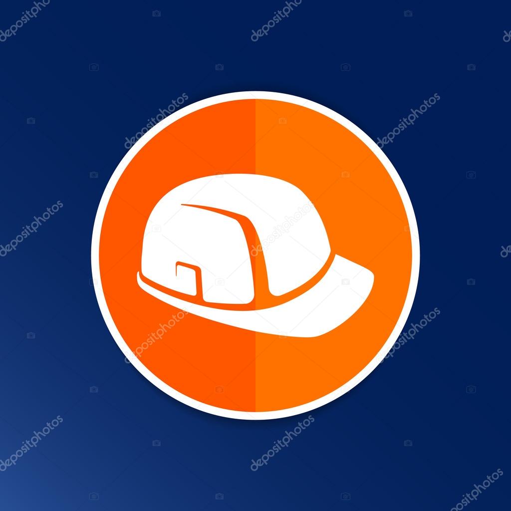 construction helmet icon vector button logo symbol concept