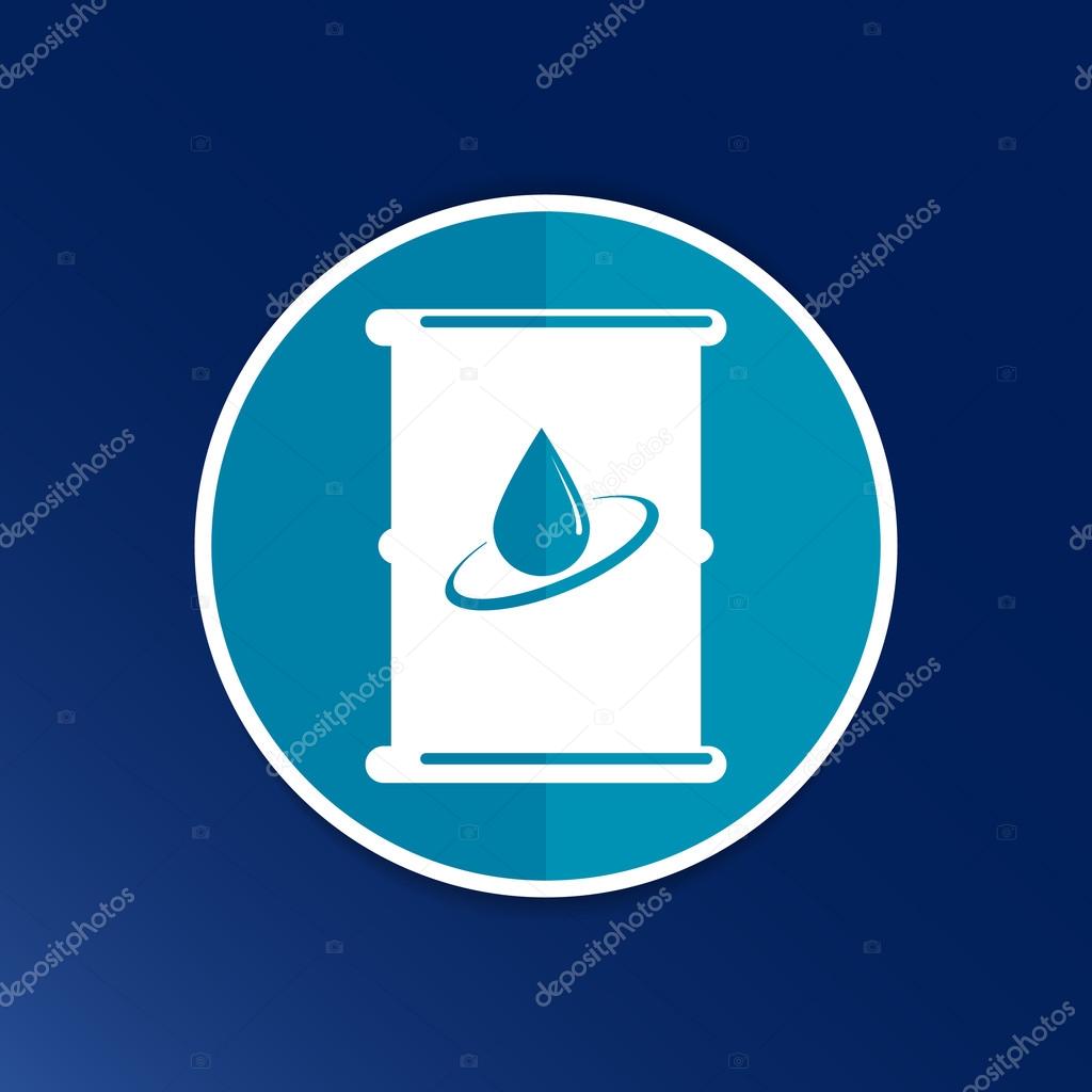Oil barrel icon vector button logo symbol concept.