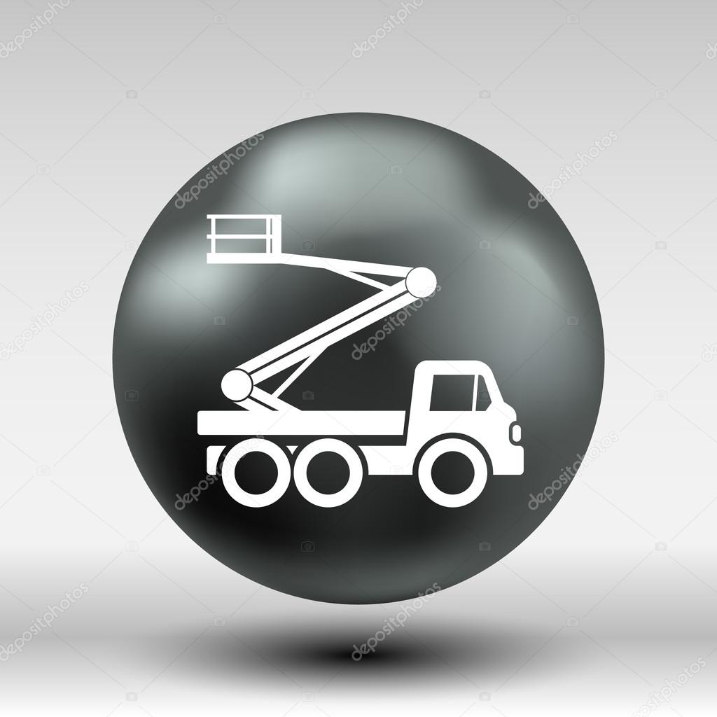 Construction Machines icon vector button logo symbol concept