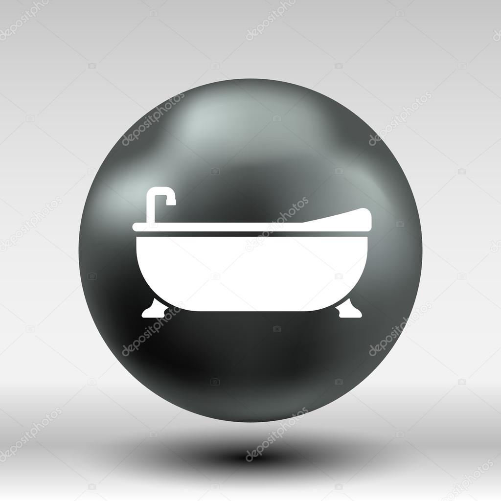 Bathtub bath icon vector button logo symbol concept