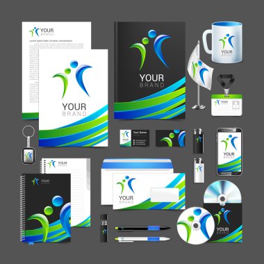 Vektör boş Ticaret Fuarı, küresel sosyal ağ kimlik arka plan ile kullanıma hazır