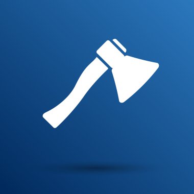 Yangın balta simgesi vektör düğme logo simge