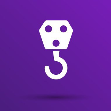 Vinç kanca simge vektör düğme logo simge kavramı