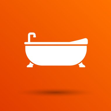Küvet banyo simge vektör düğme logo simge kavramı