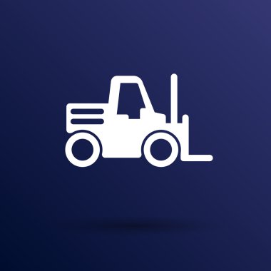 Forklift simge vektör düğme logo simge kavramı