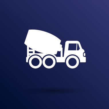 Beton Mikser simge vektör düğme logo sembol kavramı