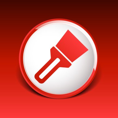 Geniş spatula simge vektör düğme logo simge kavramı