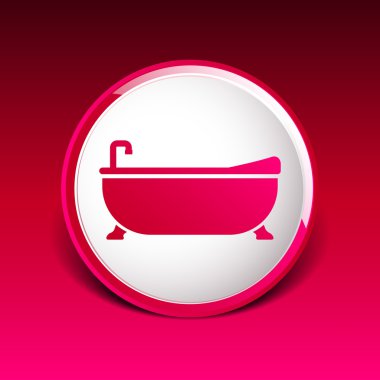 Küvet banyo simge vektör düğme logo simge kavramı