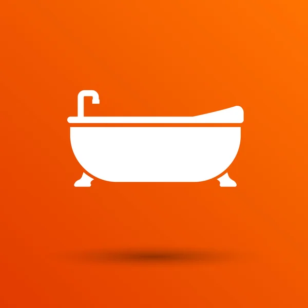 Bañera de baño icono vector botón logotipo símbolo concepto — Vector de stock