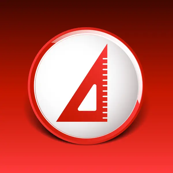 Концепция логотипа кнопки значка треугольника линейки — стоковый вектор