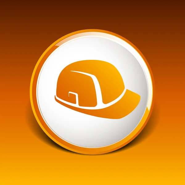 Construction helmet icon vector button logo symbol concept — Stock Vector