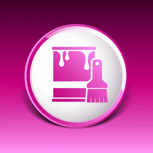 Malować wiadro wektor ikona przycisk symbol koncepcja logo — Wektor stockowy