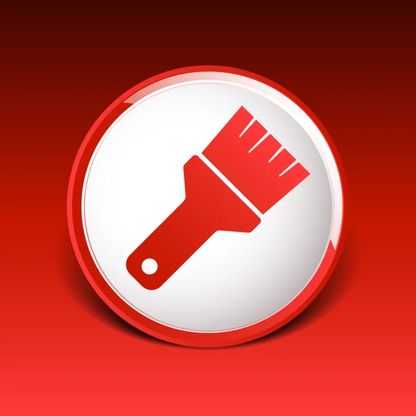Paint Brush Icône vectoriel bouton logo symbole concept — Image vectorielle