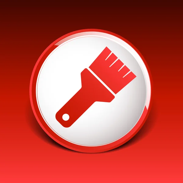 Концепция логотипа векторной кнопки Paint Brush Icon — стоковый вектор