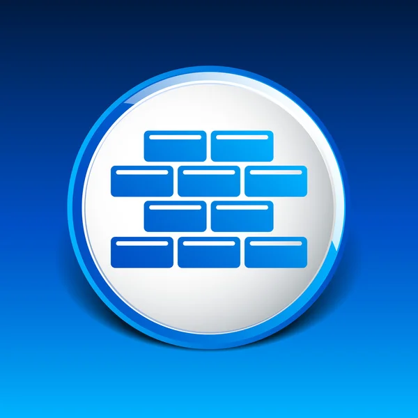 Brick wall icon vector button logo symbol — Stock Vector