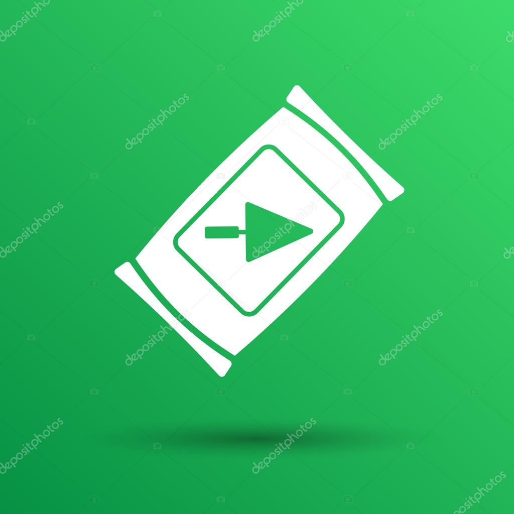 Cement bag icon vector button logo symbol concept