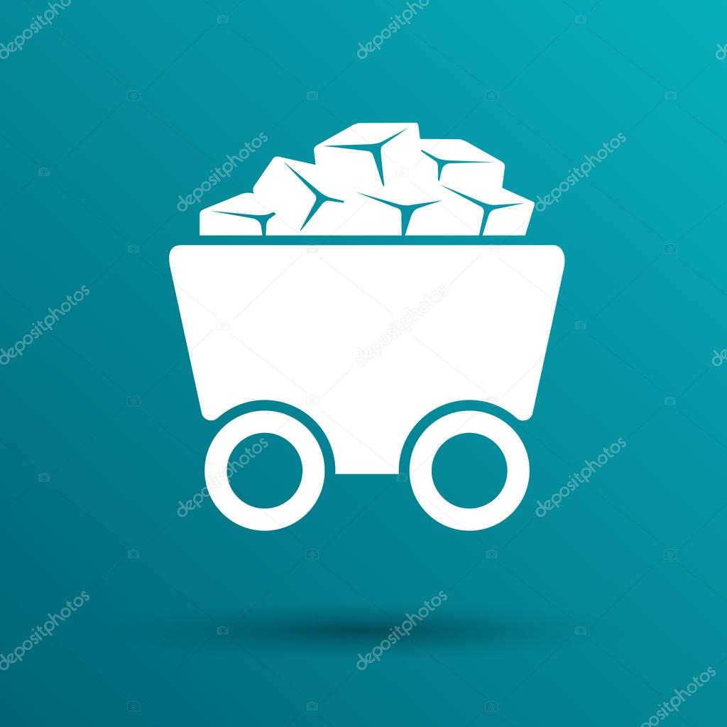 Rail Wagon icon vector button logo symbol concept.
