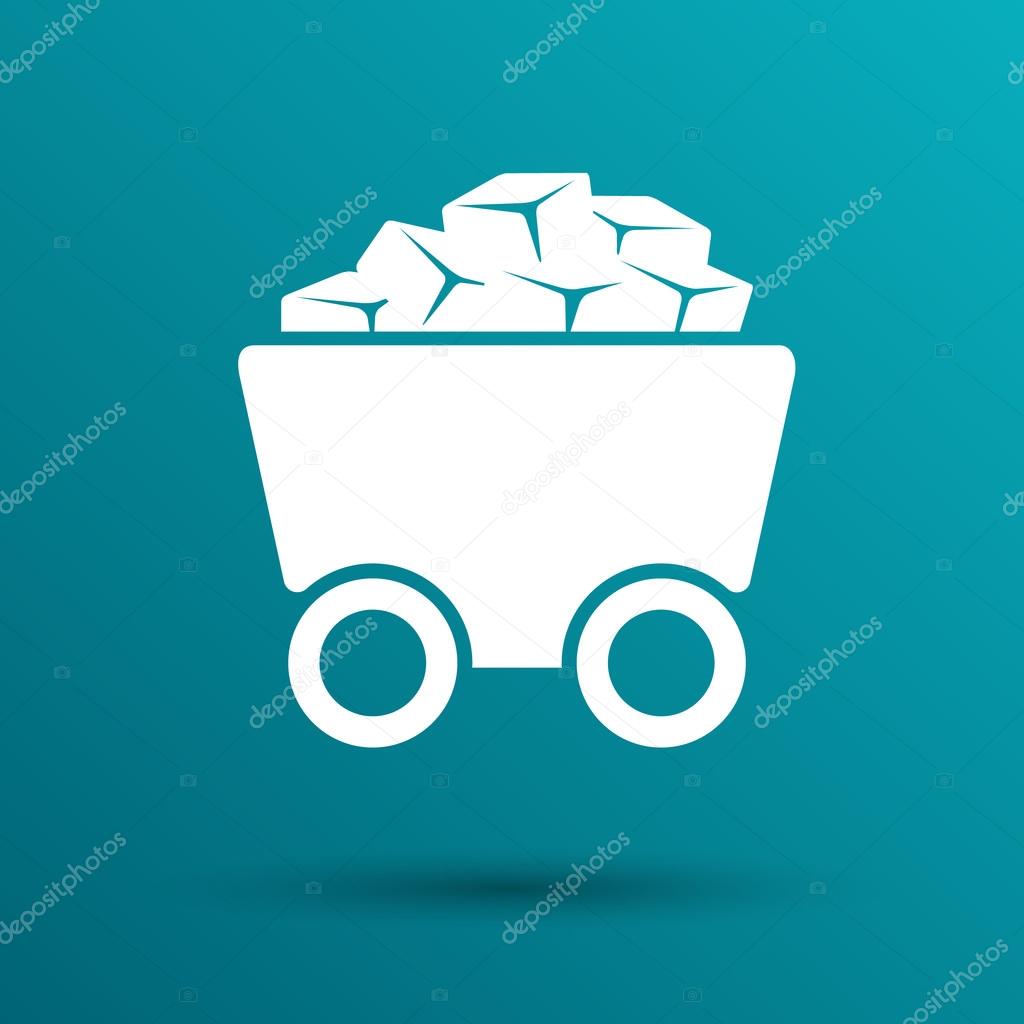 Rail Wagon icon vector button logo symbol concept