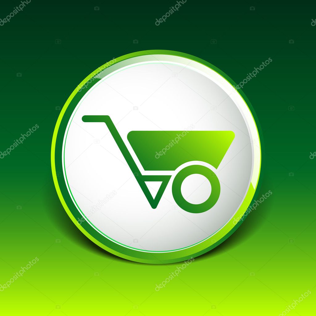 Wheelbarrow icon vector button logo symbol concept.