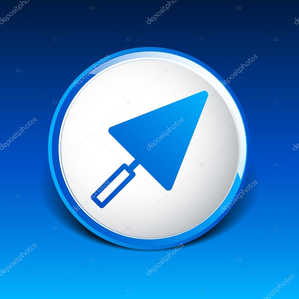 plastering trowel icon vector button logo symbol