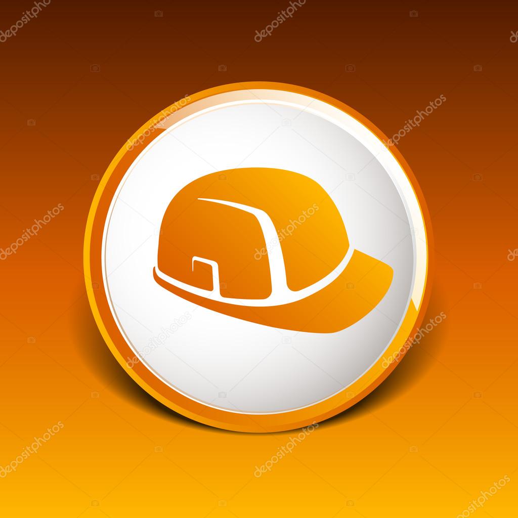 construction helmet icon vector button logo symbol concept