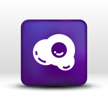 çırpılmış yumurta simge logo protein omlet vektör