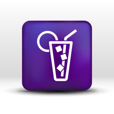 Cam bir kokteyl ile vektör simgesi