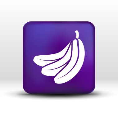 Muz vektör meyve Infographic logo basit simge