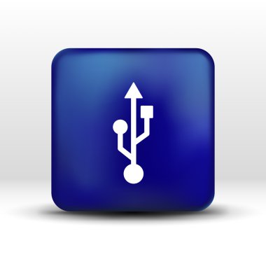 USB simge dosyası bölme donanım vektör simgesi