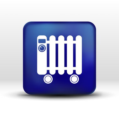 Tipik ısıtıcı dolgulu radyatör simgesi simge elektrik