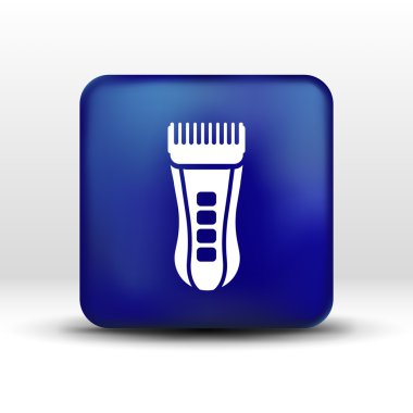 Hairclipper illüstrasyon Aksesuar cihaz Berber Güzellik simgesi