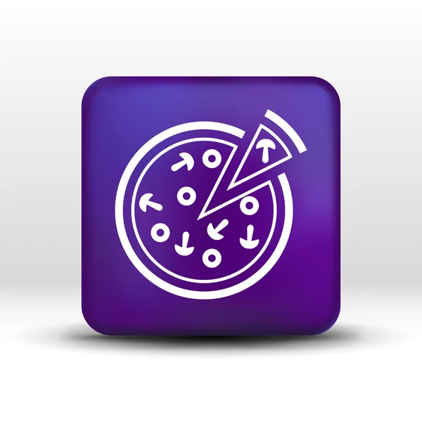 Illustration de pizza à la main logo concept vectoriel nourriture — Image vectorielle