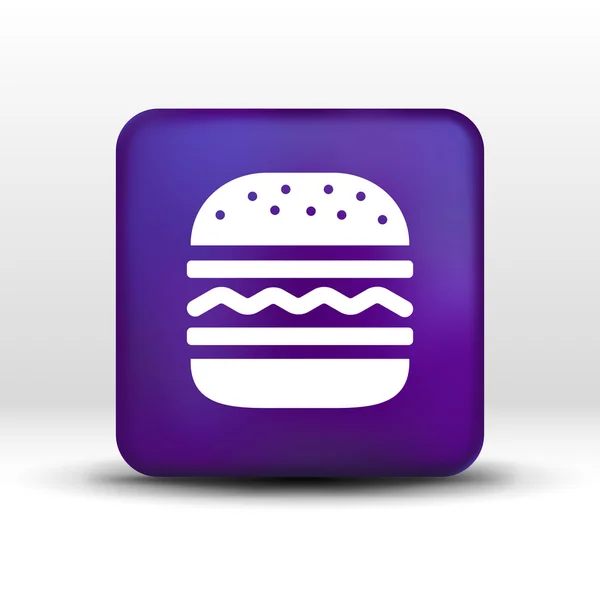 Hamburger web pictogram Hamburger vector broodje logo — Stockvector