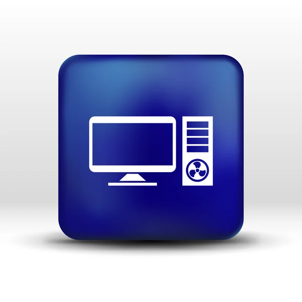 Vector desktop computer pictogram pc symbool laptop — Stockvector