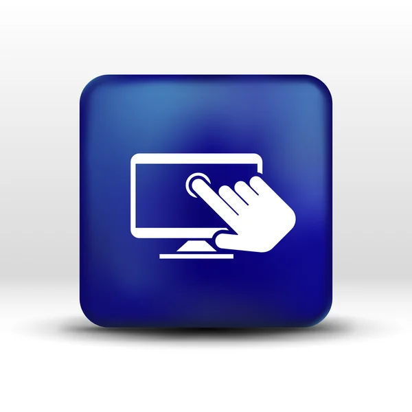 Ícone de tela sensível ao toque vetor de toque dedo — Vetor de Stock
