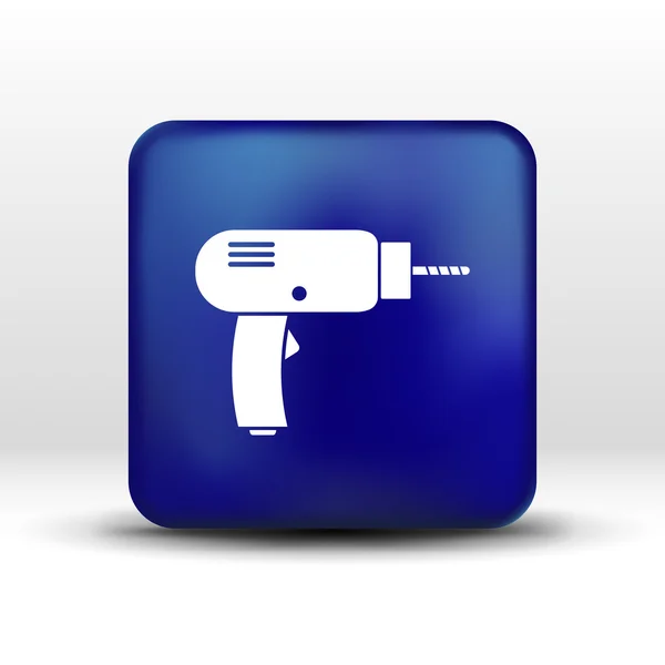 Drill icon  power tool vector hand symbol manual — Stock Vector