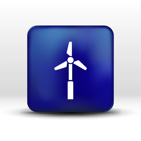 Icono vector torre generador de suelo eléctrico hélice — Vector de stock