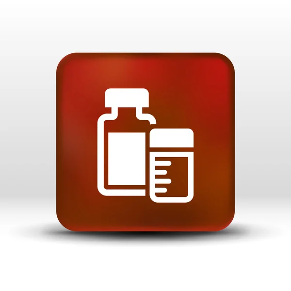 Medication icon vector chemistry Flat design style — Stock Vector