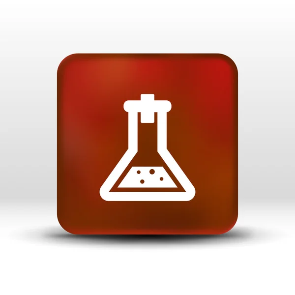 Ícone de frasco químico laboratório copo de vidro vetor laboratório —  Vetores de Stock
