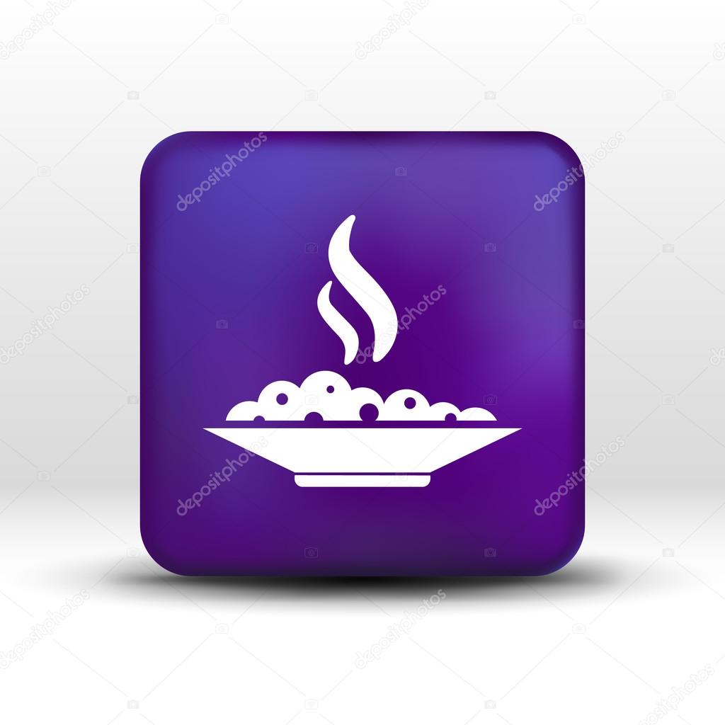 Hot meal cup steamy bowl food court logo.
