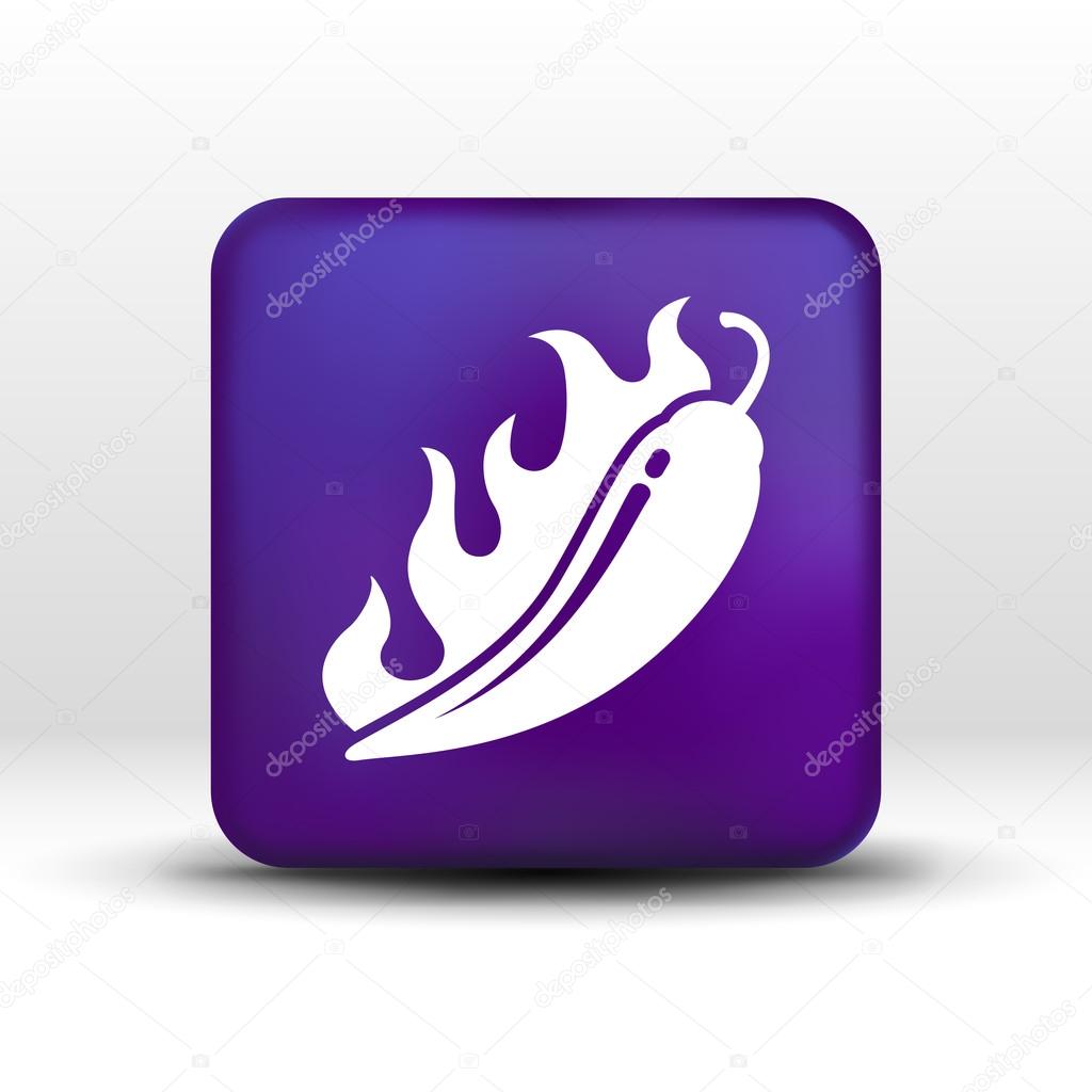 Hot chilli, vector illustration pepper logo isolated paprika.