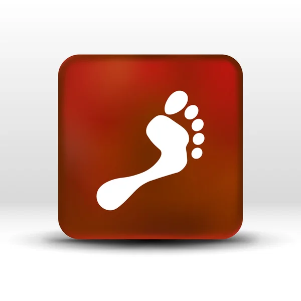 Icona del vettore del piede impronta umana logo simbolo — Vettoriale Stock