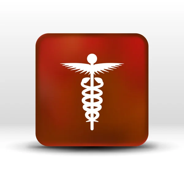 Medicine icon logo symbol snake caduceus doctor — Stock Vector