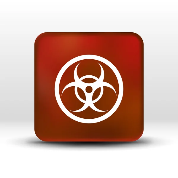Sign radiation vector icon caution nuclear atom power — Stock Vector