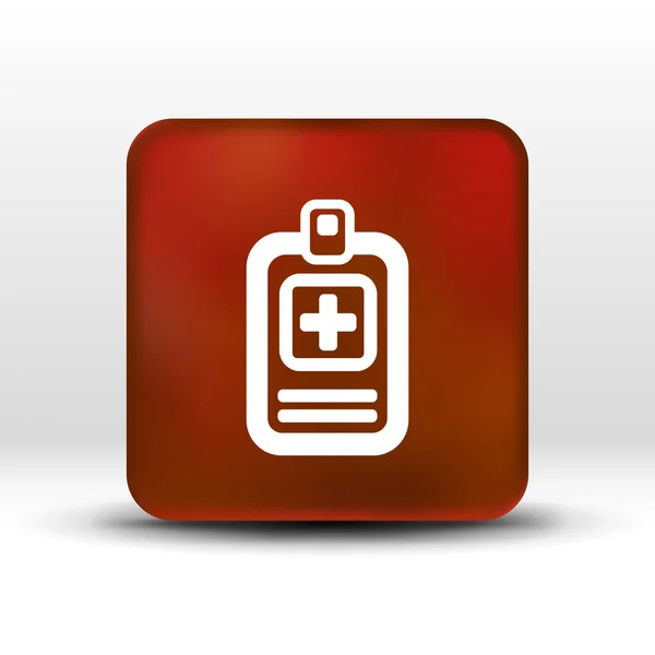 Lékařské záznamy ikonu lékařských zdraví lékaře dokument — Stockový vektor