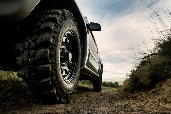 Road Wheel Car Mountains North Spain — Stock Photo, Image