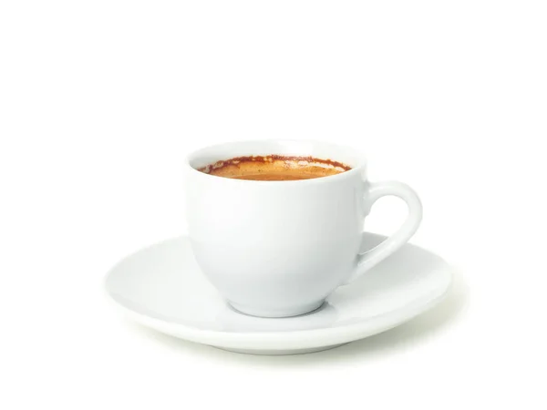 Bílý Šálek Kávou Šálek Espressa Izolovaný — Stock fotografie