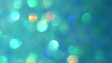 Parlak Mavi Doku. Noel ve Yeni Yıl Işıltılı Duvar Kağıdı. Kış ışıltılı arka plan. 4k görüntü