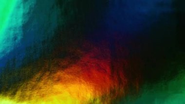 Yanardöner renkleri olan renkli holografik duvar kağıdı. Yeşil, mavi ve sarı renk eğimleri. 4k görüntü